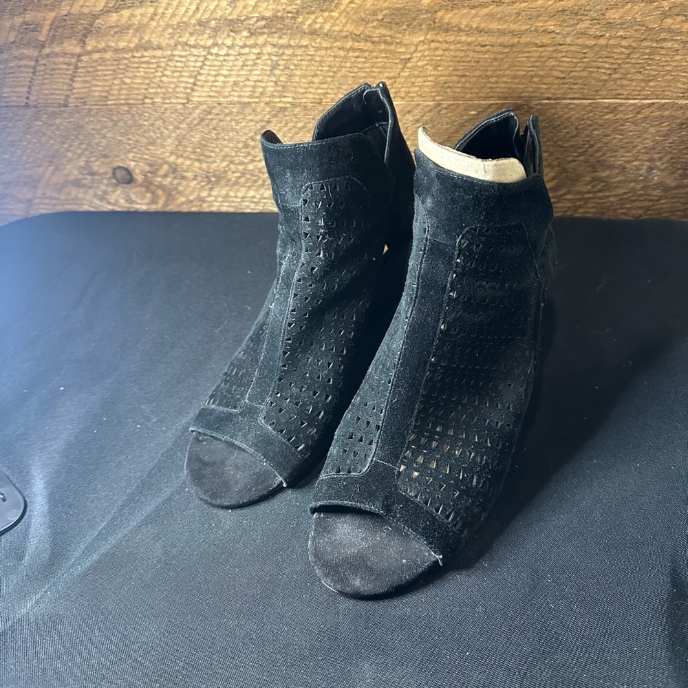Vince Camuto Black Suede Ankle Boots